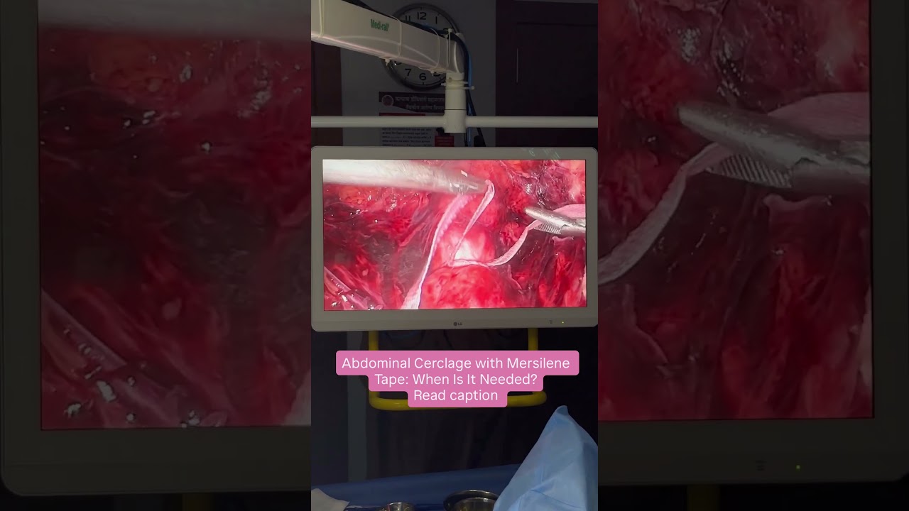 Abdominal cerclage using Mersilene tape